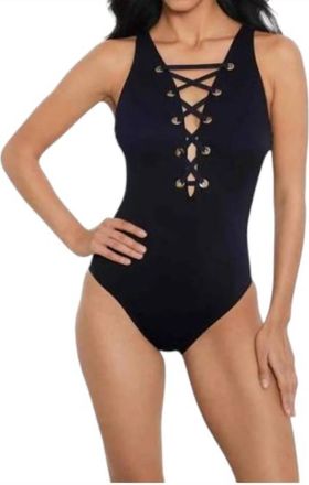 Miraclesuit Steffi One Piece Swimsuit In Black