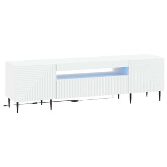 vidaXL Mueble De Tv Led Blanco Madera De Ingenier&iacute;a Vidaxl