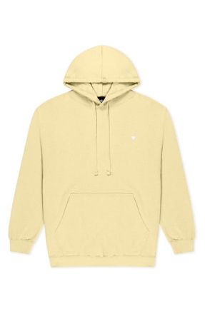 Dalix Womens Lil Heart Midweight Hooded Sweatshirt in Yellow at Nordstrom, Size Xx-Large