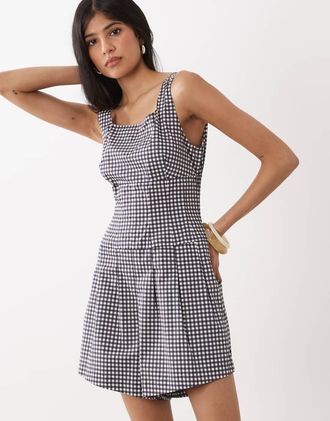 WeWoreWhat Tutina stile corsetto blu navy