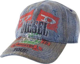 Diesel C-Rock Cap - Heren - Petten - Blauw - ONE Size - Katoen - Accessoires