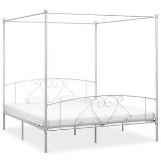 vidaXL Giroletto Baldacchino Senza Materasso 200x200 Cm Metallo Vidaxl