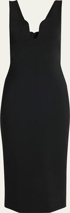 Giorgio Armani Stretch Jersey Body-Con Midi Dress