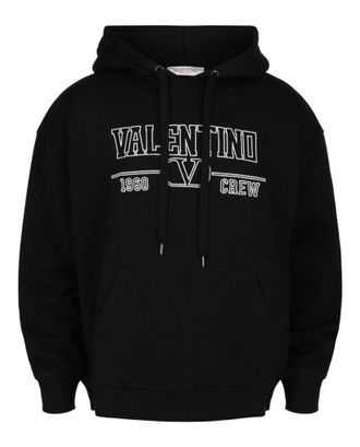 Valentino 1960 Crew Embroidered Cotton Hoodie
