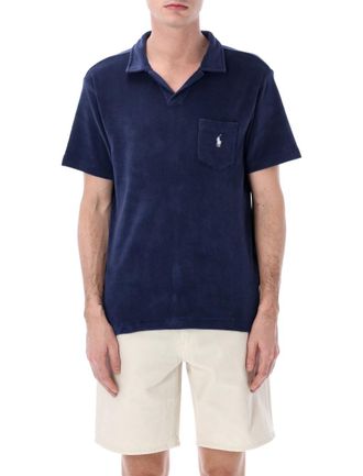 Ralph Lauren Blue Solid Shirt Collar Polo