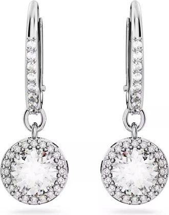 Swarovski Angelic Drop Oorbellen - Dames - Oorbellen - Grijs - ONE Size - Accessoires