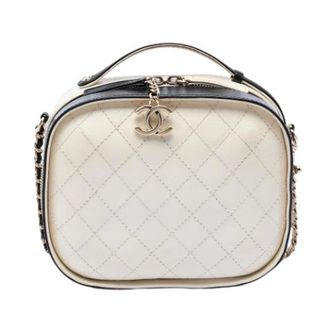 Chanel Pre-owned Vanity Case - Dames - Pre-owned - Beige - Maat: ONE Size Leer