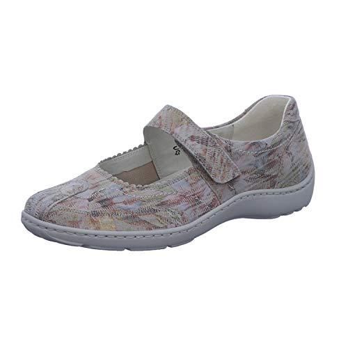 Chaussures Waldläufer Petra Pour Femme - Gris Clair, Cuir Velours, Lacets, Confortables, Style Casual