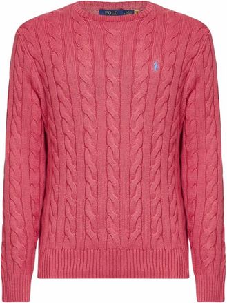 Polo Ralph Lauren Sweaters - Heren - Ronde hals truien - Rood - S - Katoen - Truien & Vesten