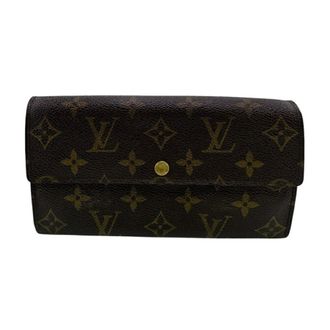 Louis Vuitton Monogram Brown Leather Wallet (Bi-Fold) (Pre-Owned)