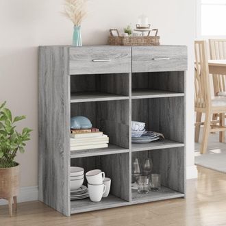 Berkfield Home Sideboard Grey Sonoma 80x42.5x93 cm Engineered Wood