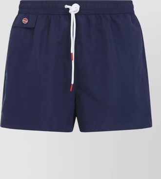 Kiton swim shorts sea style back pocket eyelets