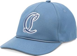 Christian Louboutin Mooncrest Ivy Ac Baseball Cap - Heren - Petten - Blauw - S - Leer - Accessoires