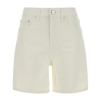 Anine Bing Shorts - Dames - Denim shorts - Wit - W26 - Katoen - Korte Broeken