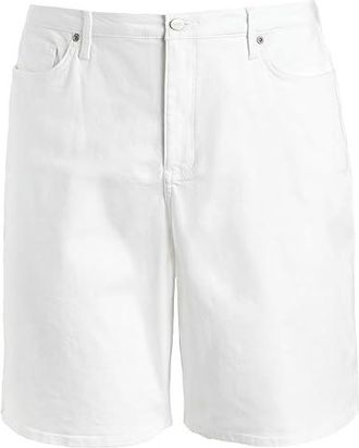 NYDJ Plus Size Lilly Shorts in Optic White Womens Shorts Optic White : 26W 11, Cotton/Denim/Elastane