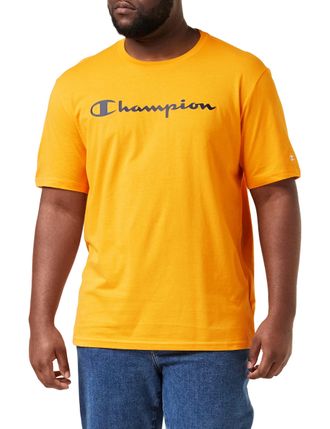 Champion Mens American Classics Short Sleeve T-Shirt, Giallo Senape, S Mustard Yellow