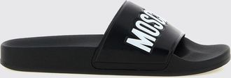 Moschino Ciabatte slide in gomma con logo stampato a contrasto