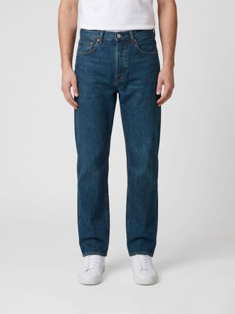 Maison Kitsun&eacute; Mid-Rise Straight Jeans in Cotton Denim