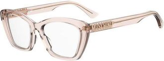 Moschino Eyeglasses Cat Eye Full Rim, Transparent Pink Frame And Clear Demo Lens Lens Mos6290Fwm00