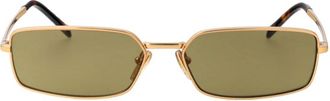 Prada Stijlvolle zonnebril voor modieuze uitstraling - Dames - Zonnebrillen - Geel - 59 MM - Accessoires