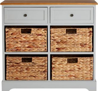 Premier Housewares Vermont Two Drawers Four Baskets Cabinet