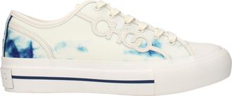 Jimmy Choo London Beige Fabric Low Top Womens Sneakers