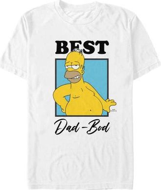 The Simpsons Mens The Simpsons Best Dad Bod T Shirt in White at Nordstrom, Size Xxx-Large