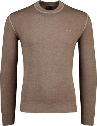 HUGO BOSS Heren, Truien, Bruin, Maat: 2XL Wol