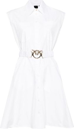 Pinko sleeveless cotton shirt dress - women - Cotton - 44 - White