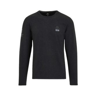 La Martina T-Shirt A Maniche Lunghe IN Jersey Setato - - Tops - Uomo - Nero - M