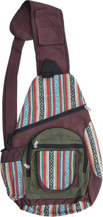 Gheri Mens Crossbody Multipocket Sling Bag Coffee