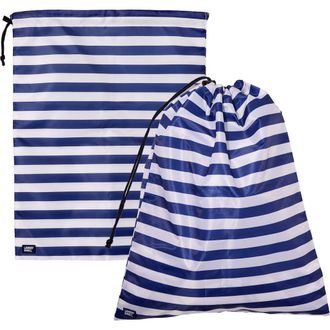 Lands End Travel Laundry Bags 2-Pack, Polyester Canvas Dirty Clothes Travel Bag with Drawstring in Navy at Nordstrom