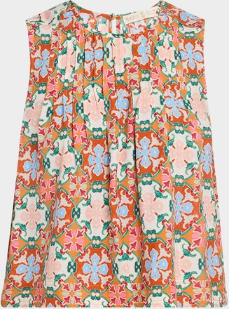 Marie Oliver Letta Pleated Tank Top