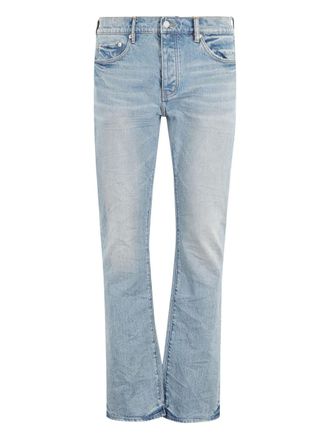 Purple logo-patch jeans - Blue