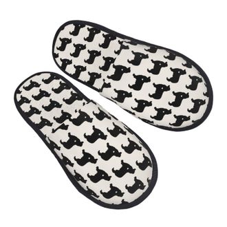 Generic Slipper Australian Shepherd Silhouette Lightweight Camping Slippers Unisex Cotton Slipper For Room Indoor Men M
