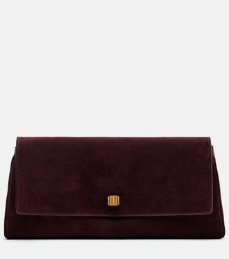 Khaite Audrey suede clutch