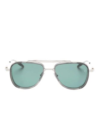 Akoni pilot-frame sunglasses - unisex - Titanium - One Size - Grey