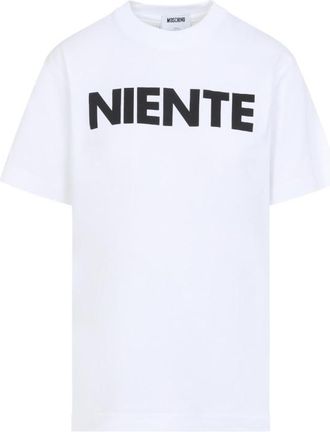 Moschino White Graphic Crew Neck T-Shirt