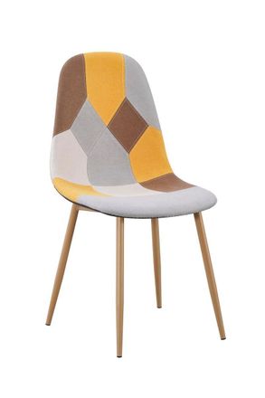 Regalos Miguel Sillas Comedor - Silla Teok Patchwork - Amarillo