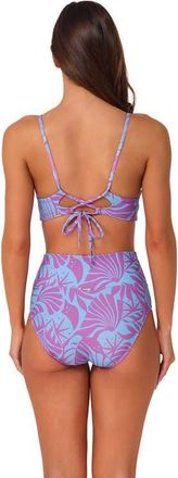 Sunsets Hannah High Waist Bikini Swim Bottoms in Seaborne at Nordstrom, Size X-Large