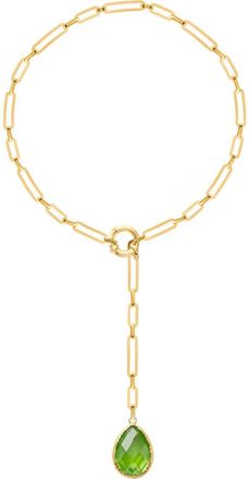Gabi Rielle Prasiolite Lariat Necklace in Green/Gold at Nordstrom Rack