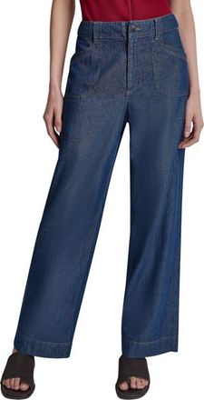 DKNY Wide Leg Ankle Jeans in Crosby Wash at Nordstrom, Size 10