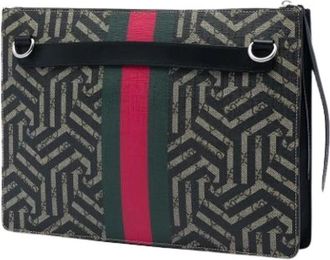Gucci Pre-owned Crossbody Bag - Dames - Vintage Clutch - Beige - ONE Size - Leer - Vintage