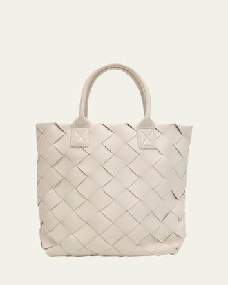 Bottega Veneta Intrecciato Leather Cabat Tote Bag