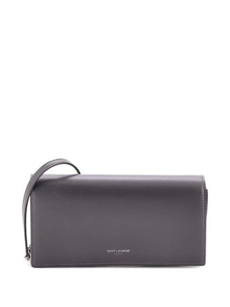 Saint Laurent Paris Chain Wallet Leather Mini clutch bag - Grijs