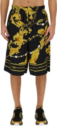 Versace Jeans Couture Pan Chain Couture Shorts - Heren - Korte Broeken - Zwart - L - Korte Broeken