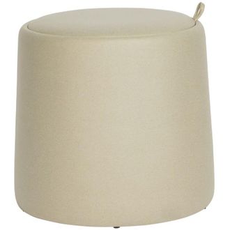 Mobili Rebecca Pouf Sgabello Contenitore Mobili Rebecca Gardenia 42x45x45 PU Legno MDF Beige Moderno
