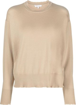 Patrizia Pepe fine-knit wool jumper - women - Wool - 0 - Neutrals