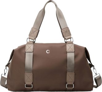 Generic Large Gym Bag with Wet Dry Compartment | Sport Duffel,Compatible For Women Men | Travel Tote(Khaki)