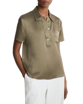 Vince Silk Polo Shirt